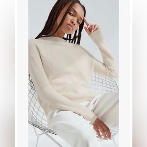Aritzia- Babaton Chalmers Crème Wool/Linen Blend Sweater
